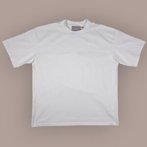 Fear of God Essentials Logo Crew Neck T-Shirt Men's Medium White EUC